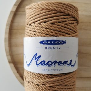 Galco Pamut Makramézsinór fonal 4 mm /Barna/