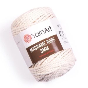 YarnArt 3 mm Sodrott fonal (kifésülhető) /Natúr/752
