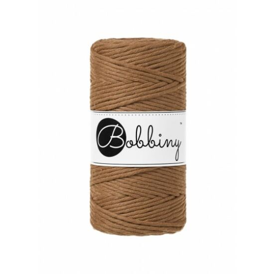 Bobbiny Makramé fonal 3 mm/Karamell/