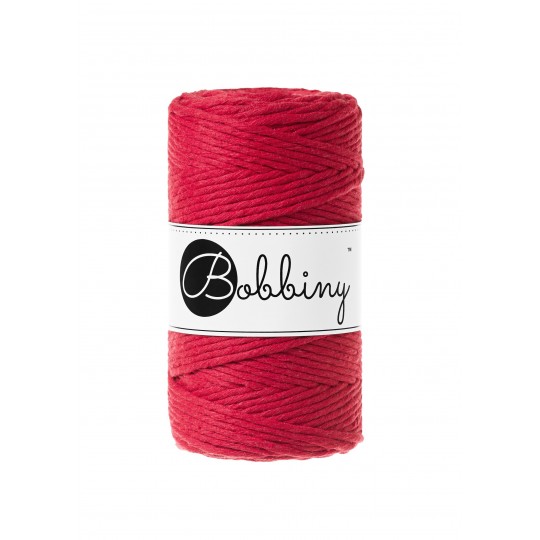 Bobbiny Makramé fonal 3 mm/Classic Red/