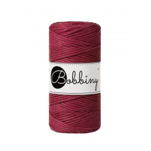 Bobbiny Makramé fonal 3 mm/Wine Red/