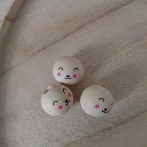 Fagyöngy, fagolyó- natúr arcképpel (nyuszi)16mm