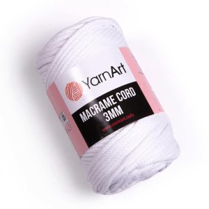 YarnArt Zsinórfonal 3 mm /Fehér/751
