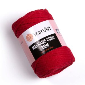 YarnArt Zsinórfonal 3 mm /Piros/ 773