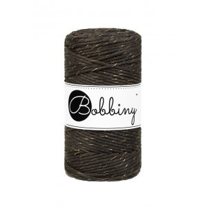 Bobbiny Makramé fonal 3 mm/Golden-Espresso/