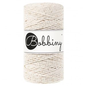 Bobbiny 3 Ply Makramé fonal 3 mm - Natúr Arany