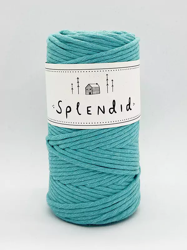 Splendid Makramé fonal 3 mm/Türkiz/