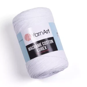 YarnArt Zsinórfonal 2 mm Lurex /Fehér-Metál/721