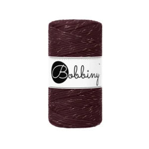 Bobbiny Makramé fonal 3 mm/Golden-Burgundy/