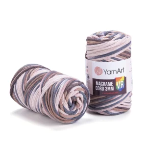 YarnArt zsinórfonal 3 mm /VR Bézs szinátmenetes/928