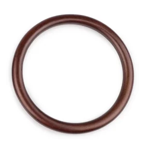Tömör fa karika -Táskafül-14 cm/Barna/