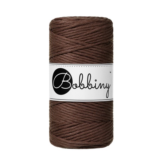 Bobbiny Makramé Fonal 3 mm/Chocolate Brown/
