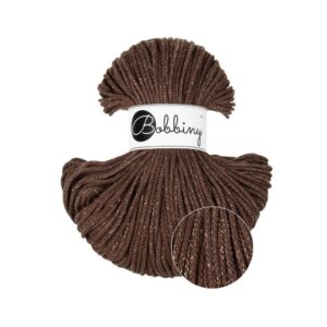 Bobbiny zsinórfonal Junior 3 mm - SHINY CHOCOLATE BROWN