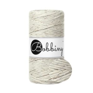 Bobbiny kifésülhető makramé fonal 3 mm - SHINY CASHMERE BEIGE