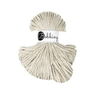 Bobbiny zsinórfonal Junior 3 mm - SHINY CASHMERE BEIGE