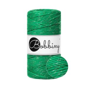 Bobbiny kifésülhető makramé fonal 3 mm - SHINY JADE GREEN